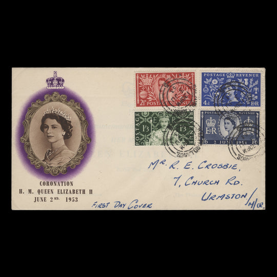 Great Britain 1953 Coronation first day cover, SALFORD
