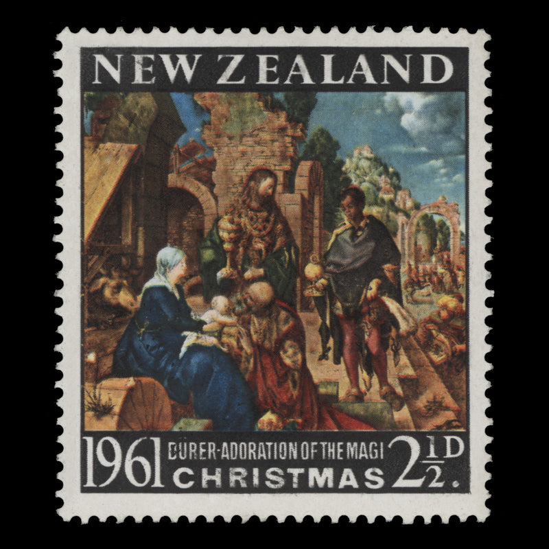 New Zealand 1961 (Variety) 2½d Christmas with sideways inverted watermark