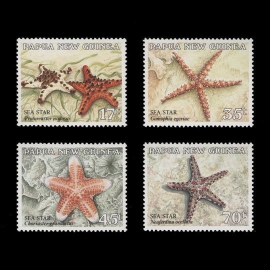 Papua New Guinea 1987 (MNH) Starfish set