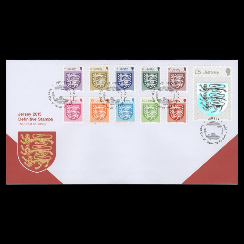 Jersey 2015 Crest of Jersey Definitives first day cover