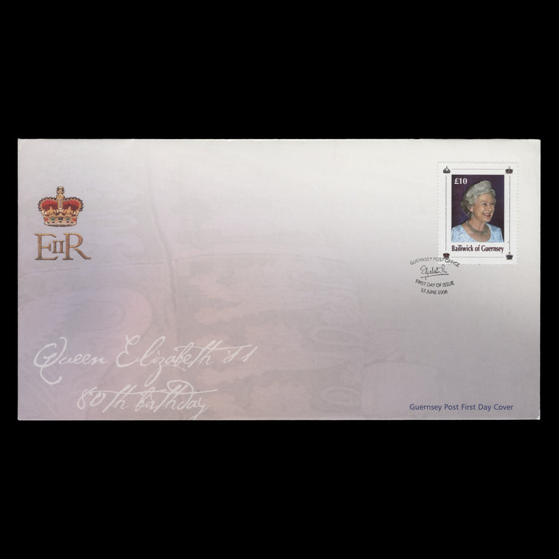 Guernsey 2006 £10 Queen Elizabeth II's Birthday first day cover
