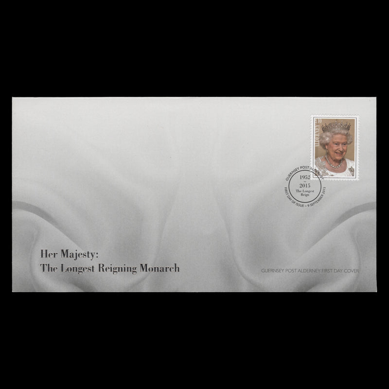 Alderney 2015 £10 Longest Reigning Monarch first day cover