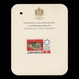 Jamaica 1967 Expo '67, Montreal imperf proofs on presentation cards