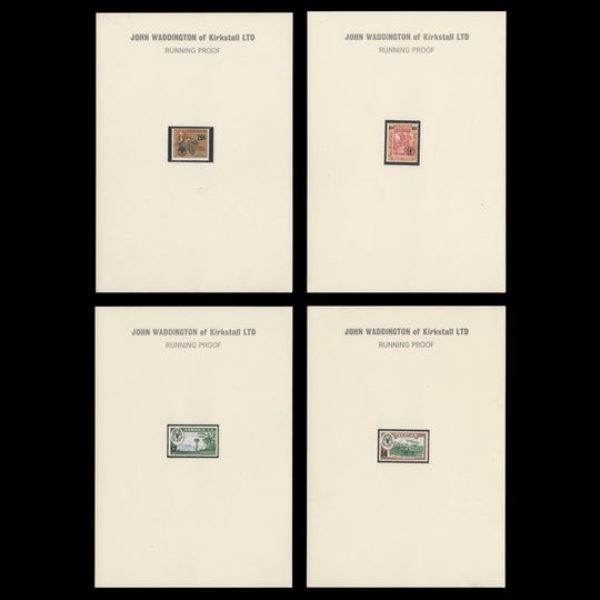 Jamaica 1981 World Food Day imperf running proofs on presentation cards