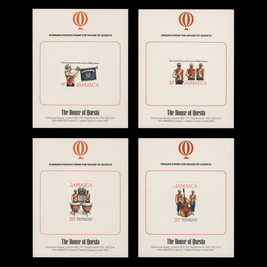 Jamaica 1977 Military Band Anniversary imperf running proofs
