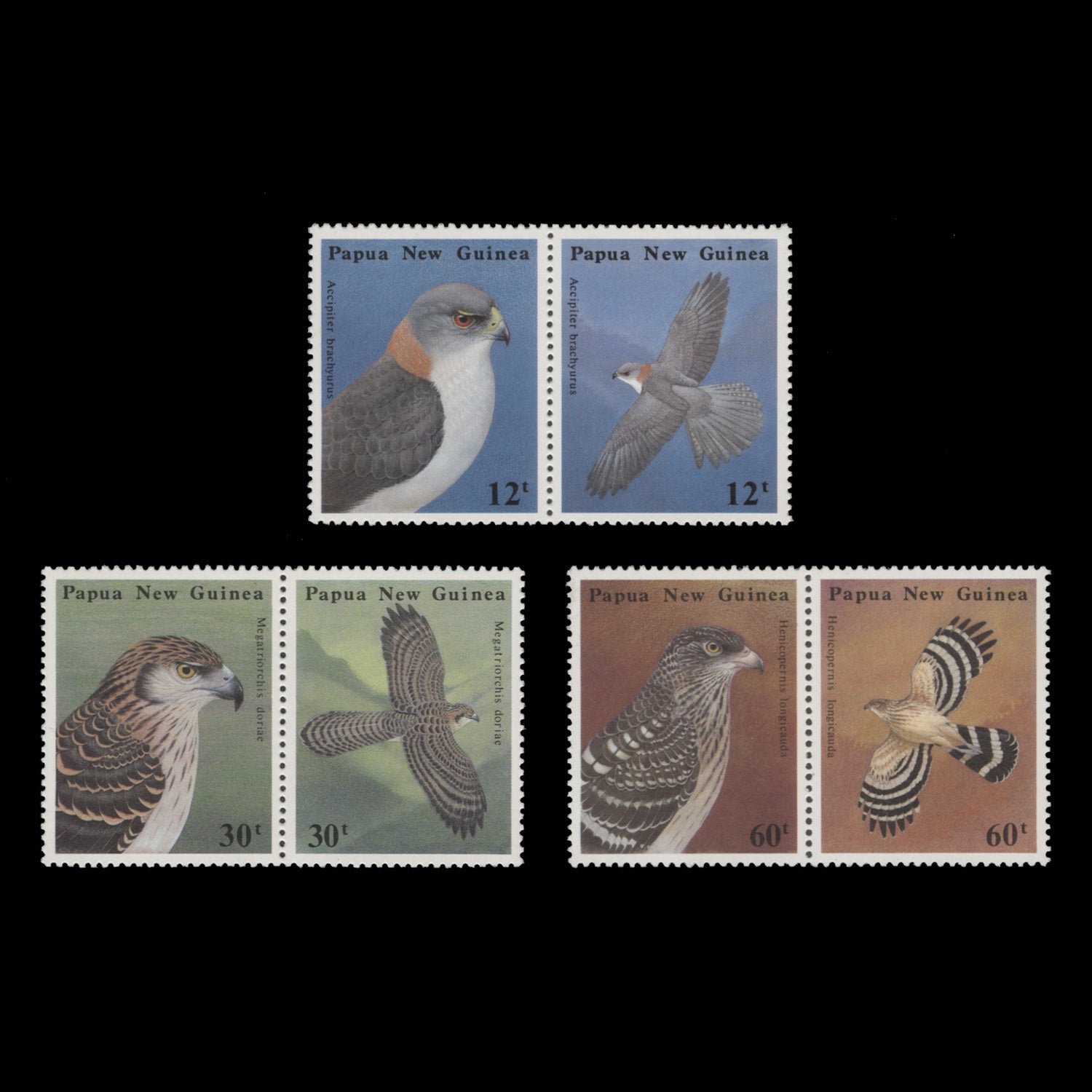 Papua New Guinea 1985 (MNH) Birds of Prey pairs – ZEBOOSE.COM