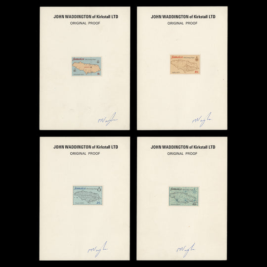 Jamaica 1977 Seventeenth Century Maps original imperf proofs