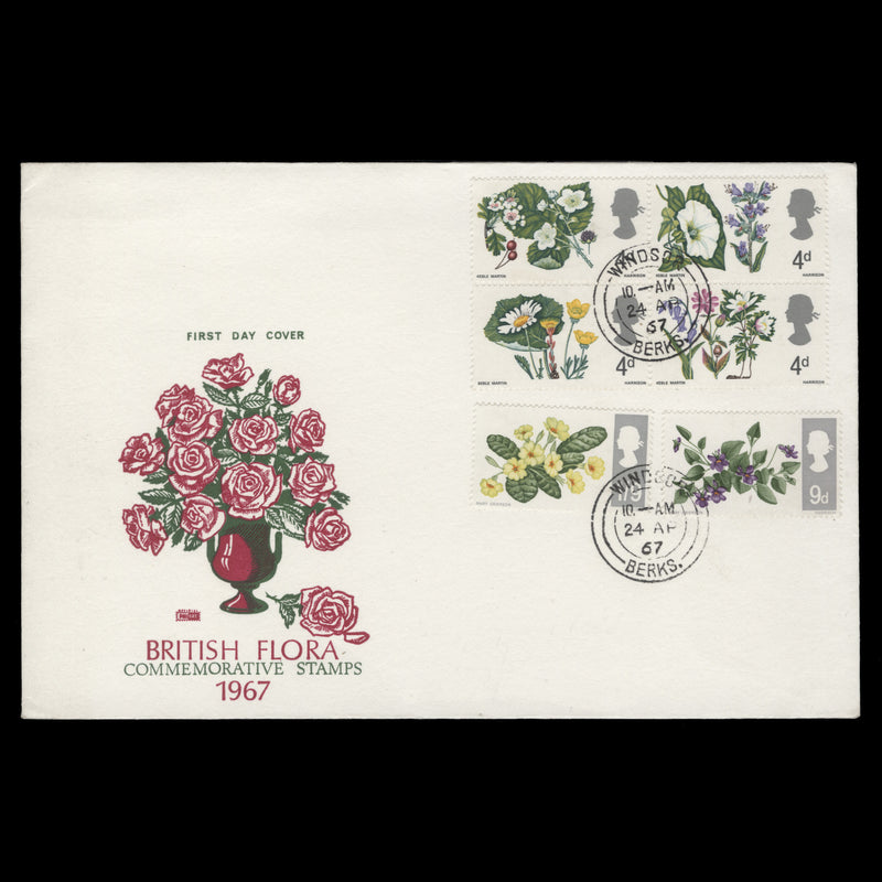 Great Britain 1967 British Wild Flowers ordinary first day cover, WINDSOR