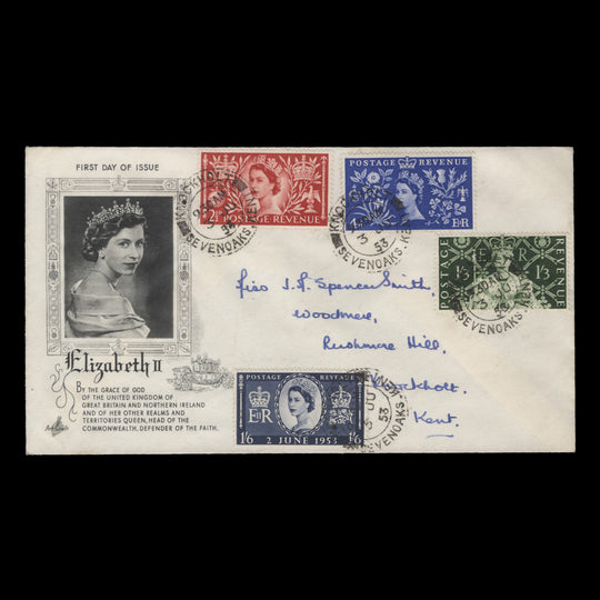 Great Britain 1953 Coronation first day cover, KNOCKHOLT