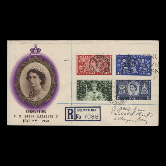 Great Britain 1953 Coronation first day cover, COLWYN BAY