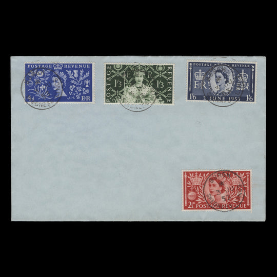 Great Britain 1953 Coronation first day cover, BURGH