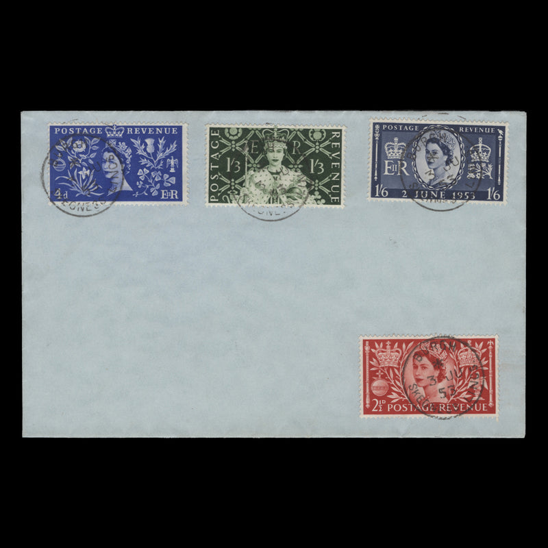 Great Britain 1953 Coronation first day cover, BURGH