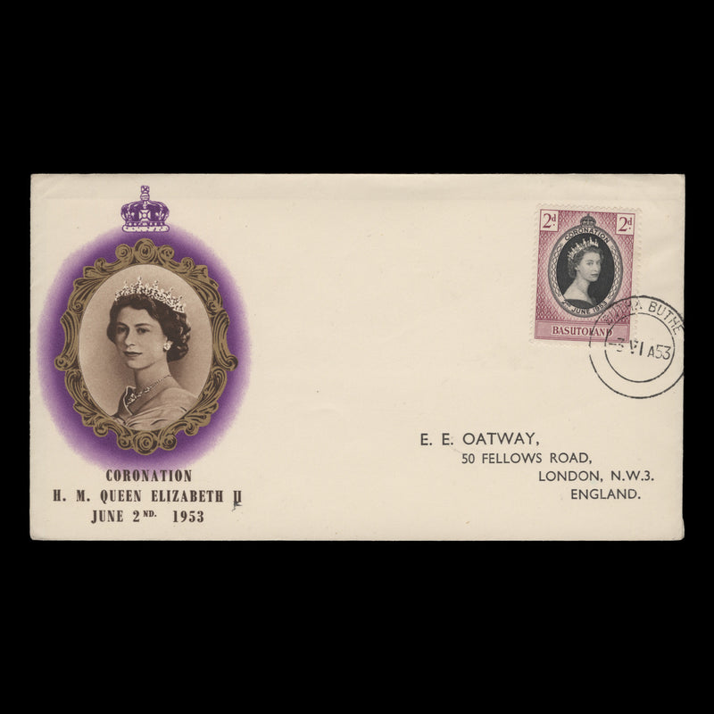 Basutoland 1953 (FDC) 2d Coronation, BUTHA BUTHE