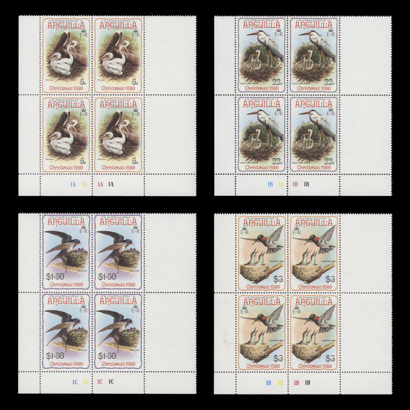 Anguilla 1980 (MNH) Christmas plate blocks