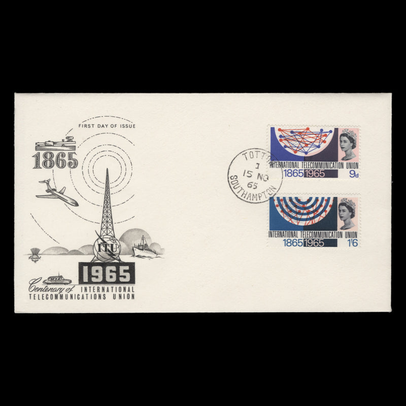 Great Britain 1965 ITU Centenary ordinary first day cover, TOTTON