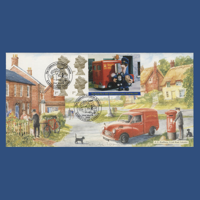 Great Britain 2000 1st New Millennium block/Postman Pat FDC signed by artist