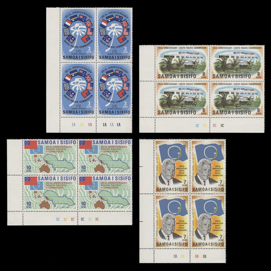 Samoa 1972 (MNH) South Pacific Commission plate blocks
