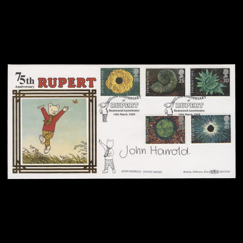 Great Britain 1995 Rupert commemorative cover signed by artist