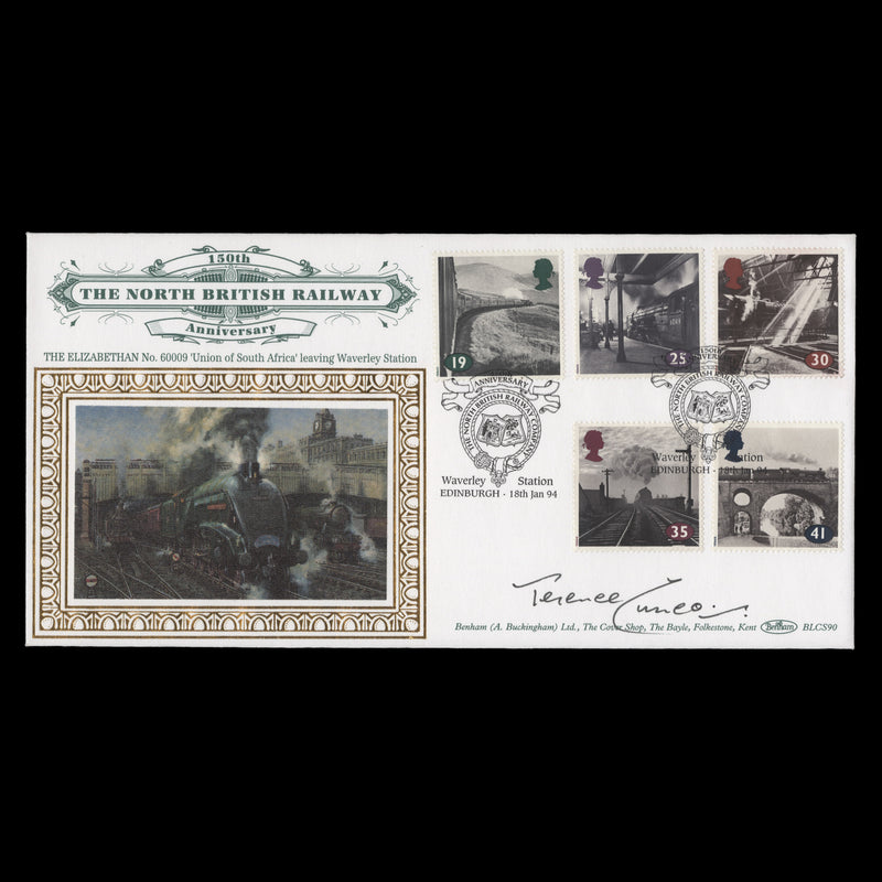 Great Britain 1994 Age of Steam first day cover signed by Terence Cuneo