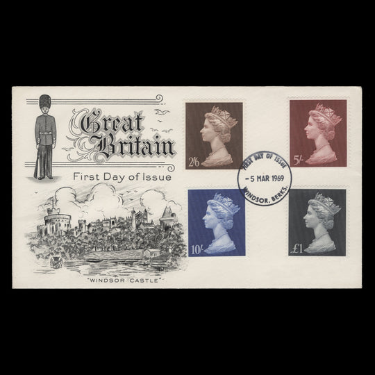 Great Britain 1969 Large-Format Definitives first day cover, WINDSOR