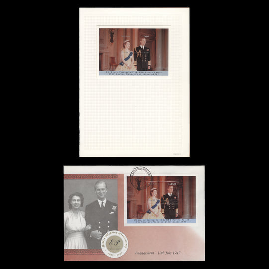 Sierra Leone 1997 Royal Golden Wedding cromalin proof miniature sheet