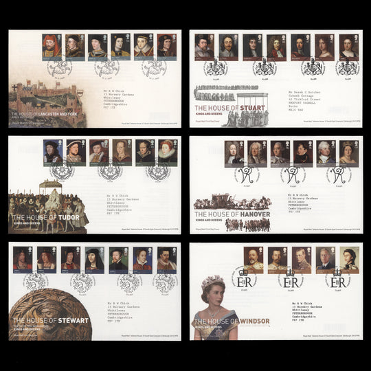 Great Britain 2008-12 British Monarchs first day covers