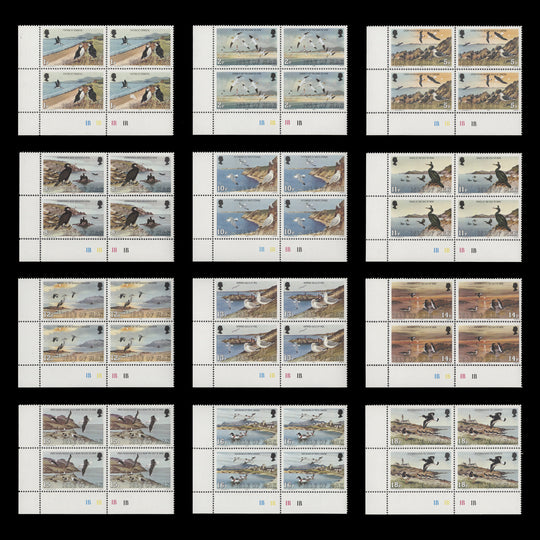 Isle of Man 1983 (MNH) Sea Birds Definitives plate 1B blocks