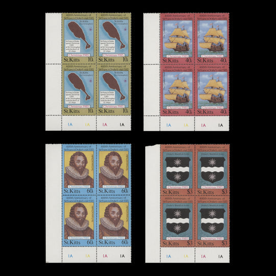 Saint Kitts 1985 (MNH) Christmas plate blocks