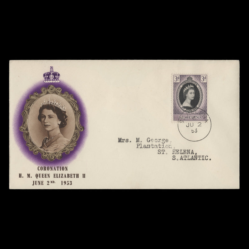 Saint Helena 1953 (FDC) 3d Coronation