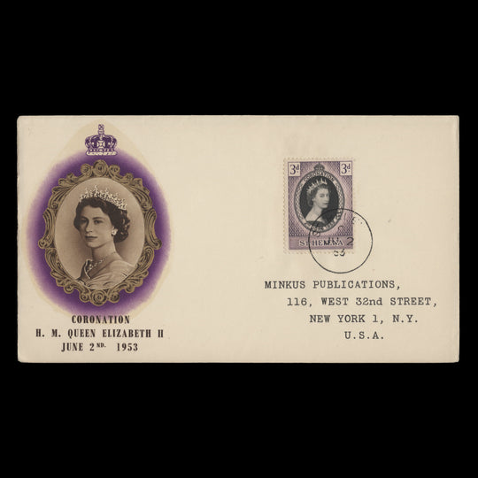 Saint Helena 1953 (FDC) 3d Coronation