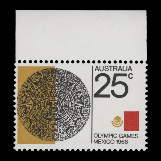Australia 1968 (Variety) 25c Olympic Games, Mexico missing green
