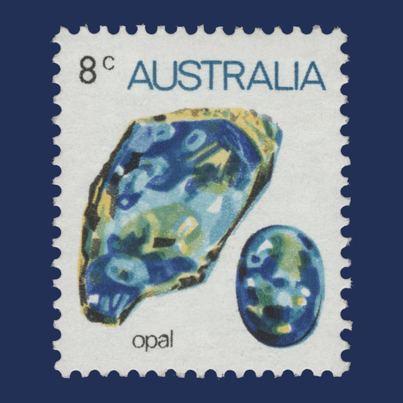 Australia 1973 (Error) 8c Opal missing red
