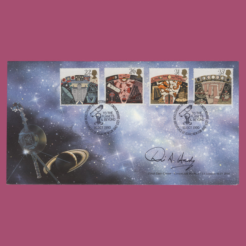 Great Britain 1990 Astronomy first day cover signed by artist David Hardy