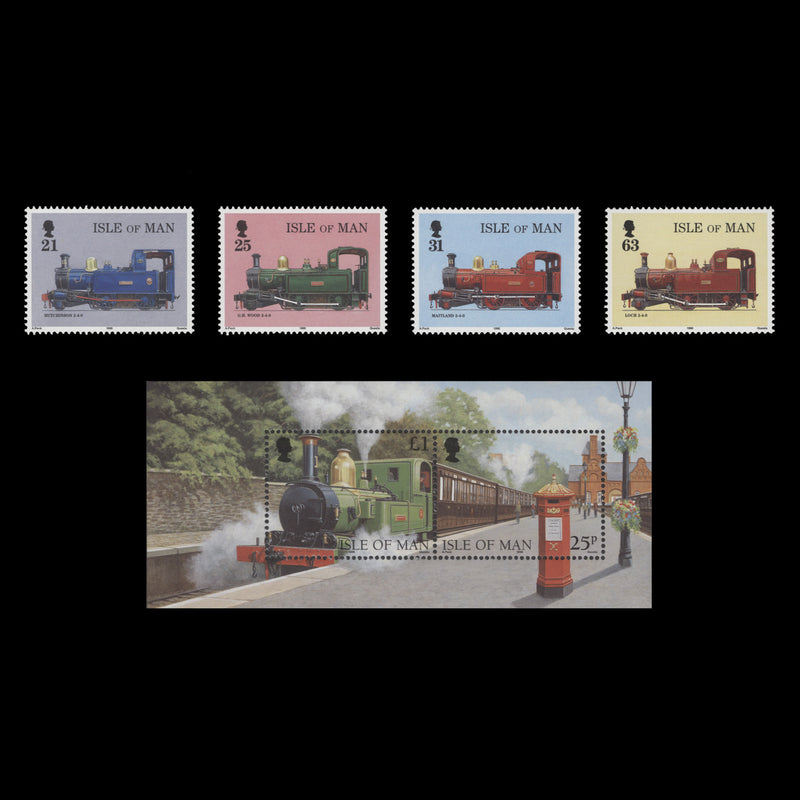Isle of Man 1998 (MNH) Steam Railway set and miniature sheet
