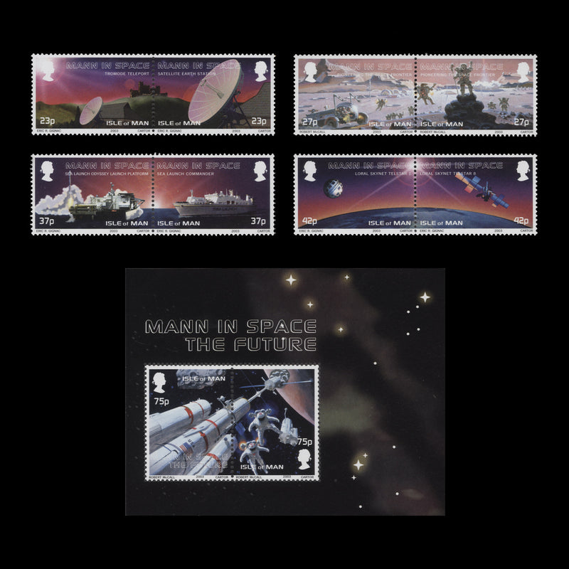 Isle of Man 2003 (MNH) Space Exploration set and miniature sheet