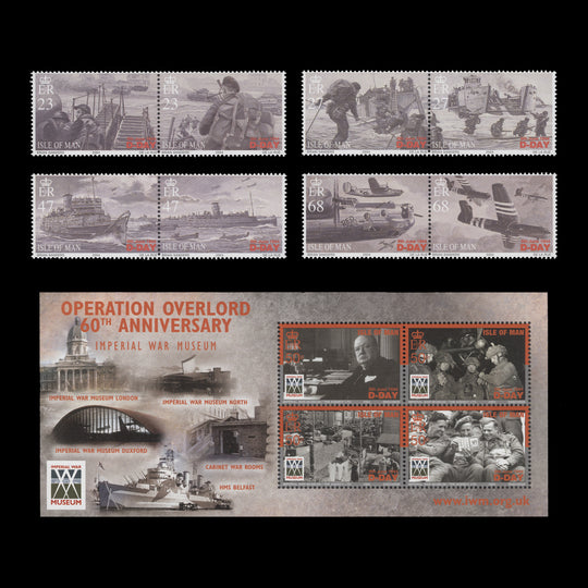 Isle of Man 2004 (MNH) D-Day Anniversary set and miniature sheet