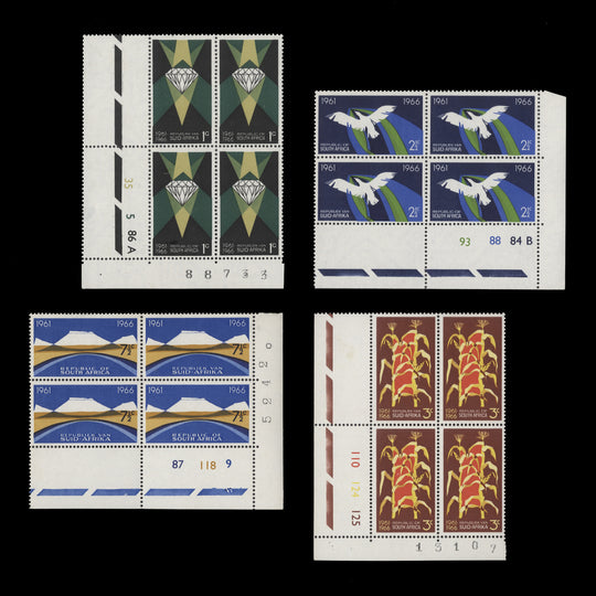 South Africa 1966 (MLH) Republic Anniversary cylinder blocks