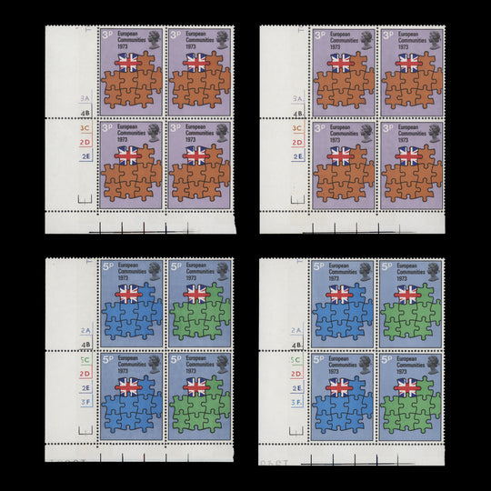 Great Britain 1973 (MNH) European Communities cylinder blocks