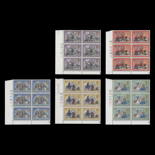 Great Britain 1979 (MNH) Christmas cylinder blocks
