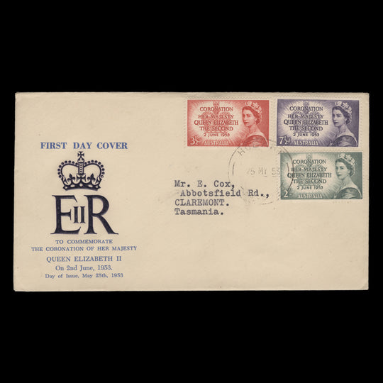 Australia 1953 Coronation first day cover, HOBART