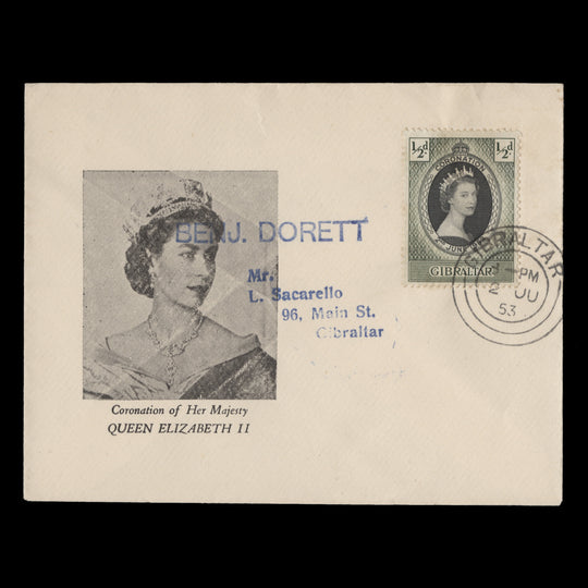 Gibraltar 1953 (FDC) ½d Coronation