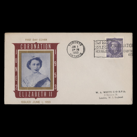 Canada 1953 (FDC) 4c Coronation, TORONTO