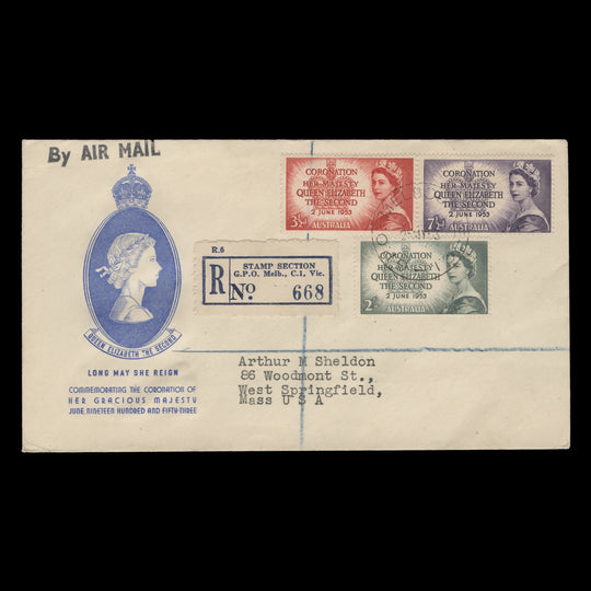 Australia 1953 Coronation first day cover, MELBOURNE