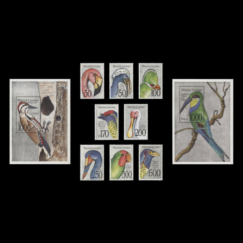 Sierra Leone 1992 (MNH) Birds set and miniature sheets