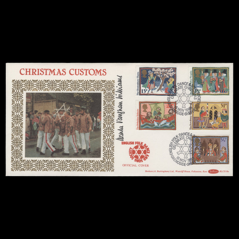Great Britain 1986 Christmas FDC signed by Ursula Vaughn Williams
