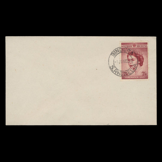 Southern Rhodesia 1953 (FDC) 2s6d Coronation, BINDURA