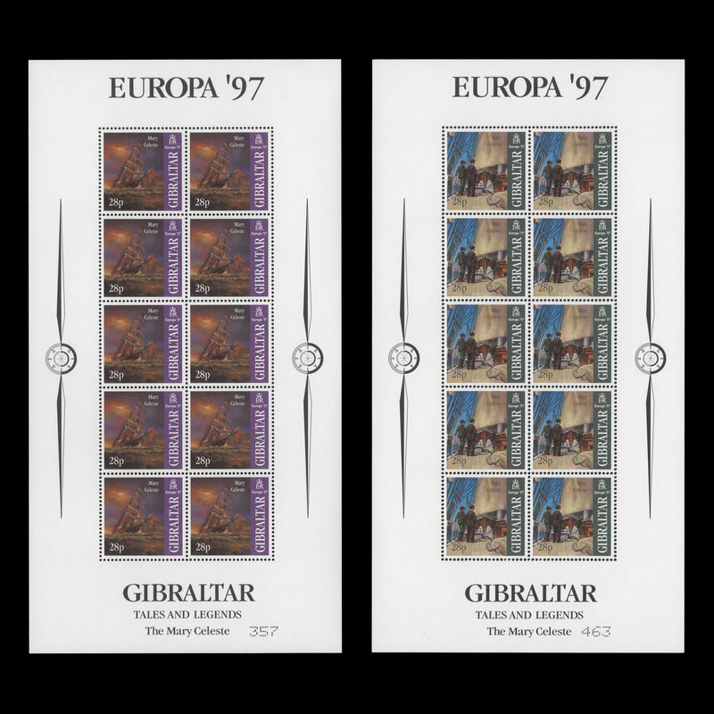 Gibraltar 1997 (MNH) Mary Celeste sheetlets