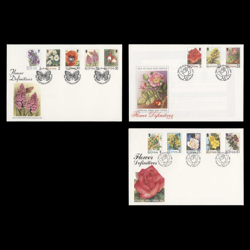 Isle of Man 1998-99 Flowers Definitives first day covers