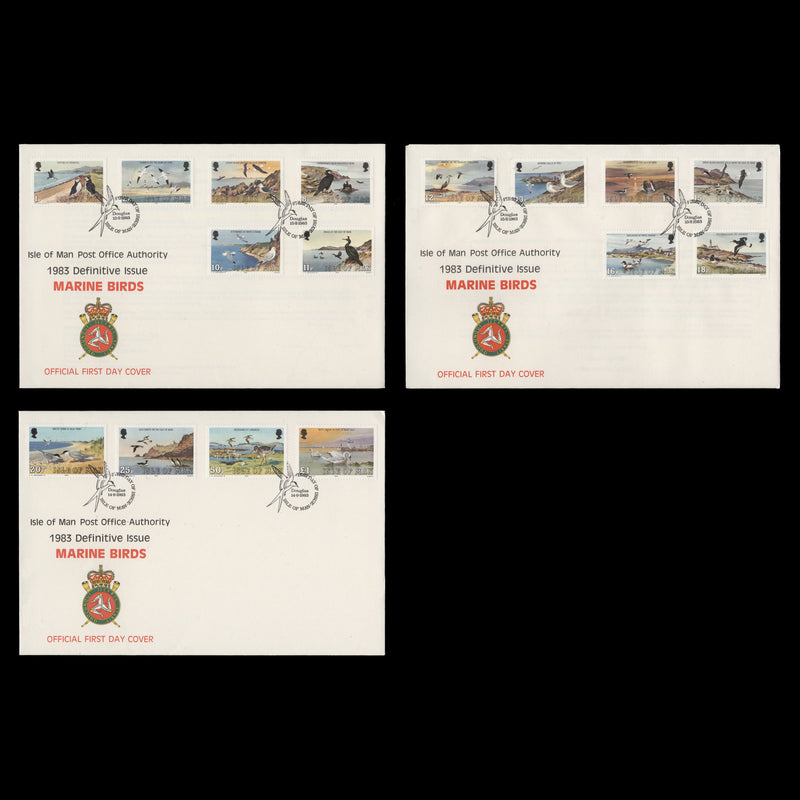 Isle of Man 1983 Sea Birds Definitives first day covers