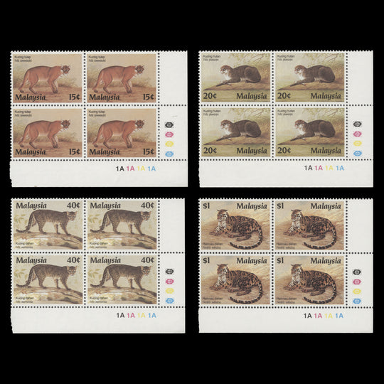 Malaysia 1987 (MNH) Protected Wildlife plate blocks